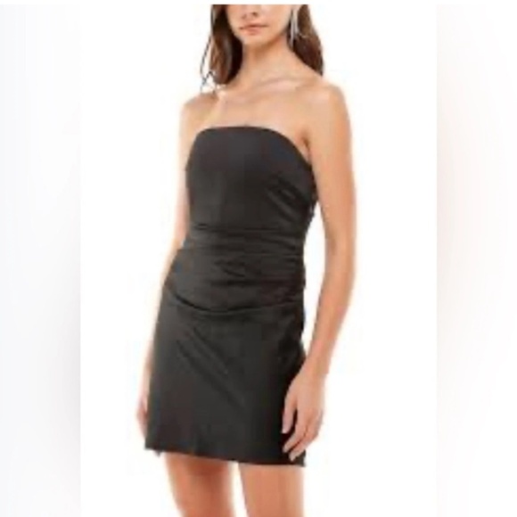 WAYF Kenny satin strapless mini dress - Picture 6 of 6